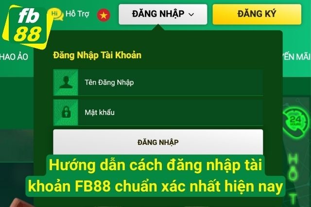 Hướng dẫn cách đăng nhập tài khoản FB88 chuẩn xác nhất